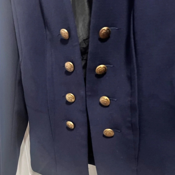 US Size 6 navy blue h&m blazer gold buttons in excellent condition​ - Picture 2 of 5